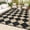 Black Coffee, variant on Reversible Outdoor Rug 8x10 – Waterproof & Durable Plastic Straw Carpet for Patio, Deck, Backyard, Camping, Beach – Modern Diamond design