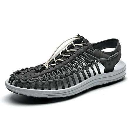 

Lopsie STREAMNATURE Mens Sandals Trekking Beach Shoes Outdoor Comfort Breathable Handmade for Male Easy Wearing Adjustable Protection Summer Sport Slip on Sandals Fashion Slippers