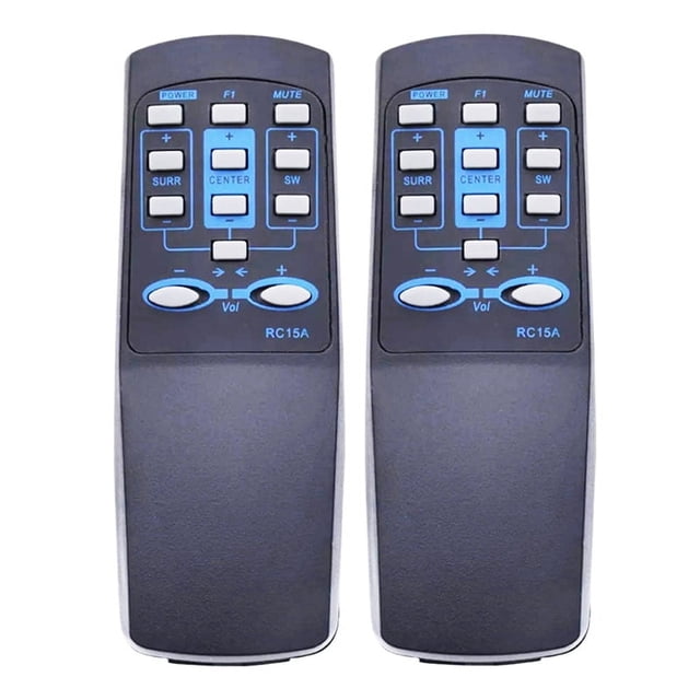 2X Remote Control Suitable for Sound Speaker System R501T04/S5.1M RC15A/RC16 R501T RC16 RC15T,2 x Remote control,Black