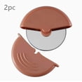 thumbnail image 1 of Cortador de Pizza cubierto con cubierta protectora, cortador de Pizza redondo de acero inoxidable, herramienta for hornear, 1 of 2