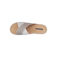 thumbnail image 3 of GOOD CHOICE Womens Silver Mixed Media 1" Platform Cushioned Embellished Perforated Isabella Open Toe Wedge Slip On Sandals Shoes 6.5, 3 of 3