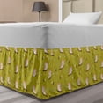 thumbnail image 1 of Owl Bed Skirt, Repetitive Bird on Branch Pine Trees Leaves Simplistic Nature Cartoon Print, Elastic Bedskirt Dust Ruffle Wrap Around for Bedding Decor, 4 Sizes, Khaki and Multicolor, by Ambesonne, 1 of 2