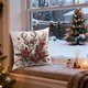 thumbnail image 4 of Funda de almohada navideña | Funda de almohada decorativa festiva con estampado de renos y Papá Noel | Decoración festiva para el hogar, ideal para sofá y cama | Funda de cojín cuadrada de 45x45 cm, 4 of 6