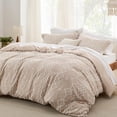 thumbnail image 2 of Housse de Couette Grand - Housse de Couette Tuftée Teinte Cationique, 3 Pcs Shabby Chic Boho, 2 of 7