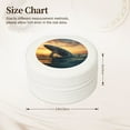thumbnail image 2 of Naloa Sunset Ocean Whale Round Jewelry Box, Travel Jewelry Organizer, 3.9 x 3.9 x 2in Jewelry Storage Box for Women-White, 2 of 7