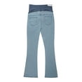 thumbnail image 3 of Deago Women's Stretch Maternity Bootcut Jeans with Pockets Over The Belly Bell Bottoms Flare Denim Pants Pregnancy Clothes (Light Blue, L), 3 of 9