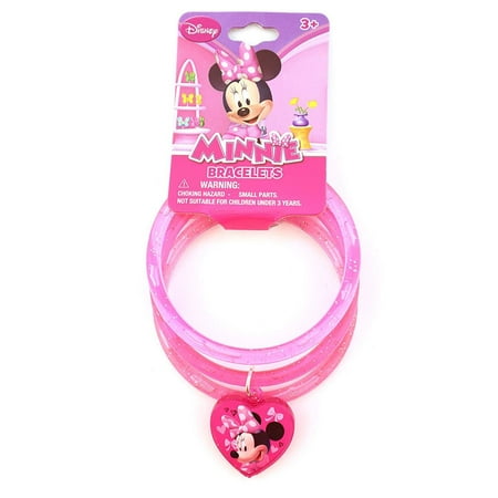 Disney Piglet Jewelry - Disney Disney Minnie Mouse Bowtique Pink Glitter Bangle Bracelets Novelty Character Fashion Jewelry