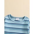 thumbnail image 6 of WIBACKER Toddler Baby Boy Girl Fall Outfit Ribbed Knit Tops Elastic Pants Set Cute 2pcs Stripe Winter Clothes, 6 of 7