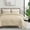 Taupe, variant on Waffle Textured Comforter 3-Piece Bedding Set - White Full/Queen Size -All Season Down Alternative