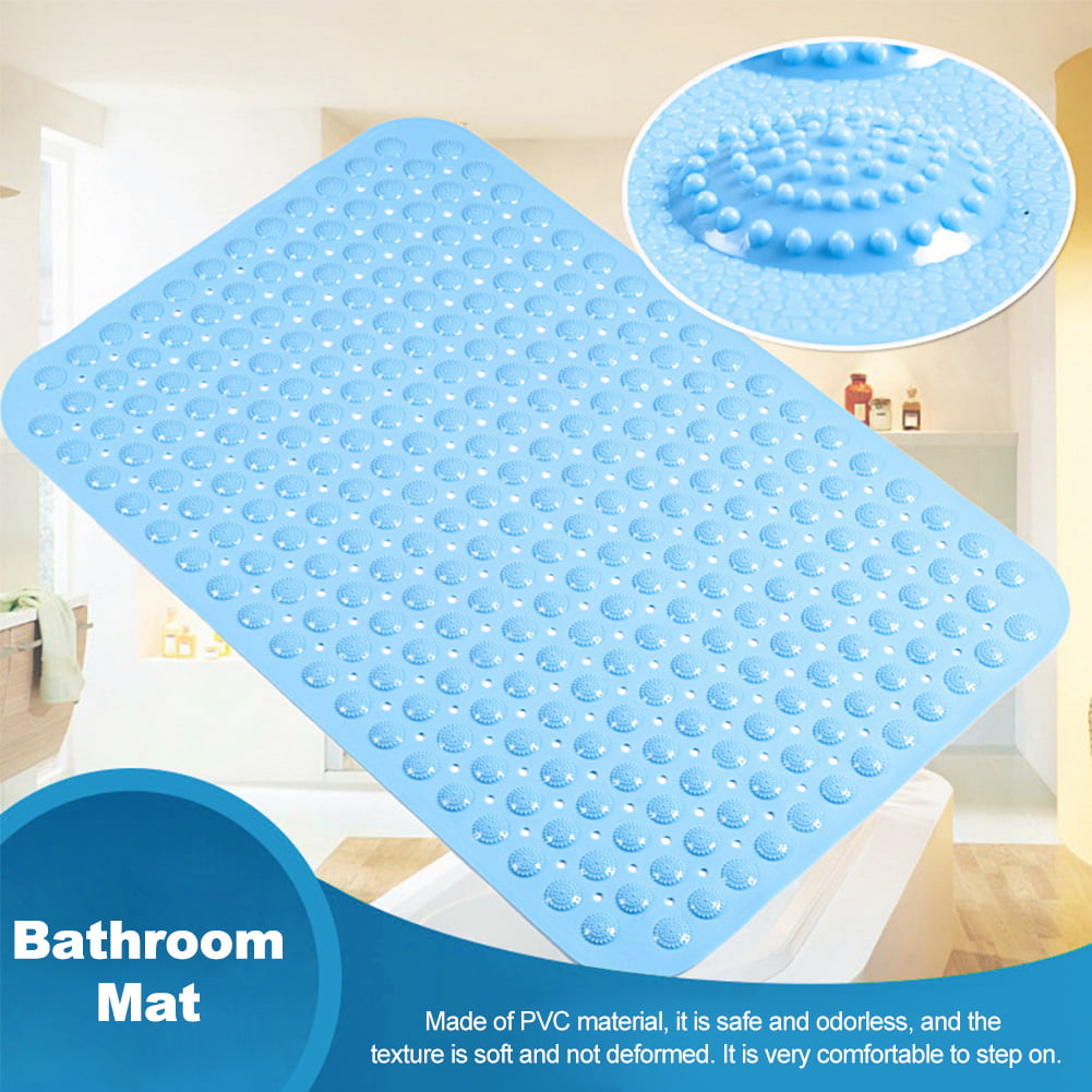 Details about   Bathroom Floor Mat Non Slip Bath Shower Suction Cup PVC Toilet Mat 70cm x 36cm