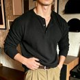 thumbnail image 4 of Mens Shirts, Mens Muscle Henley Shirts Lightweight Workout T-Shirt Gym Tee | Solid Color Comfortable Soft Athletic Short Sleeve with Button, 4 of 5