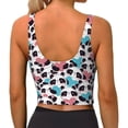 thumbnail image 4 of Goofa Heart Panda Printed Sports Bras for Women, High Impact Running Bra Workout Crop Tank Tops Longline Sports Bra Push up-Large, 4 of 9