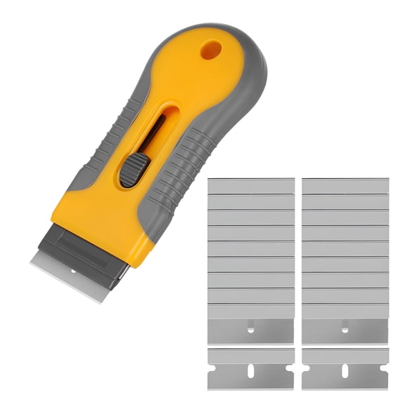 ACDANC Plastic Scraper,Scraper Tool with 20PCS Plastic Blades,Cleaning Scraper Remover for Stickers,Decals,Adhesive,Labels,Paint,Glass,Car,Window,Stove Top,Caulk,No Scratches