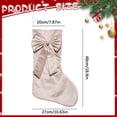 thumbnail image 4 of Clearance Under $3 Pink Velvet Christmas Stocking with Large Bow for Girly Holiday Decor, 4 of 5