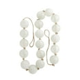thumbnail image 6 of DecMode Handmade Round Extra Long Frosted Orb White Glass Garland with Tassel with Knotted Jute Rope, 6 of 8