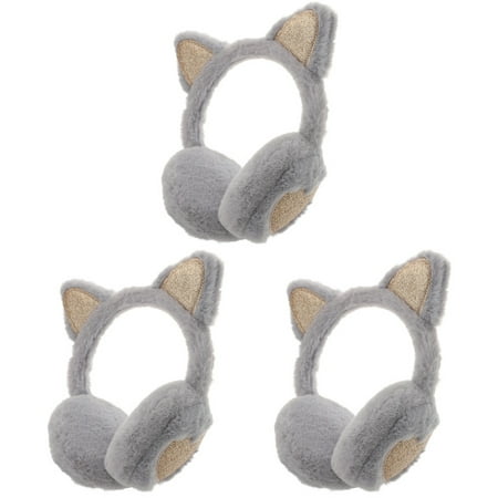 

TOYMYTOY 3pcs Kids Cat Ear Earmuff Plush Ear Muff Winter Warm Earmuff Ear Warming Cover