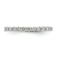 thumbnail image 3 of 14k White Gold Polished Size 7.5 Shared Prong 1 carat Diamond Complete Eternity Band, 3 of 6