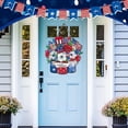 thumbnail image 5 of PEONAVET 4th of July Front Door Sign, Patriotic Stars Door Hanger for Font Door, Hanging Welcome Front Decor for Porch Home Wall Outside Decor, 5 of 6