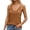 Brown, variant on Women Casual V Neck Sleeveless Double Top With Straps Solid Color Fashionable Summer, L, Red