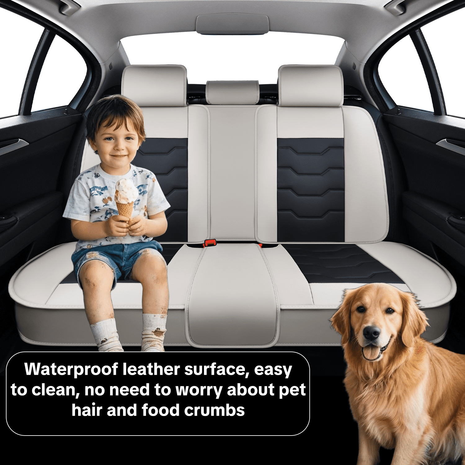Car Seat Covers for Toyota RAV4 2025 Perfect Fit for Car Seats, Waterproof Faux Leather, Protecting Car Interiors, 5-Seat Full Set, Easy Installation