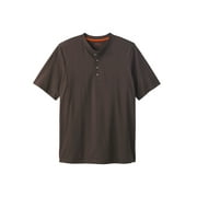 Boulder Creek By Kingsize Men's Big & Tall Heavyweight Short-Sleeve Henley Shirt