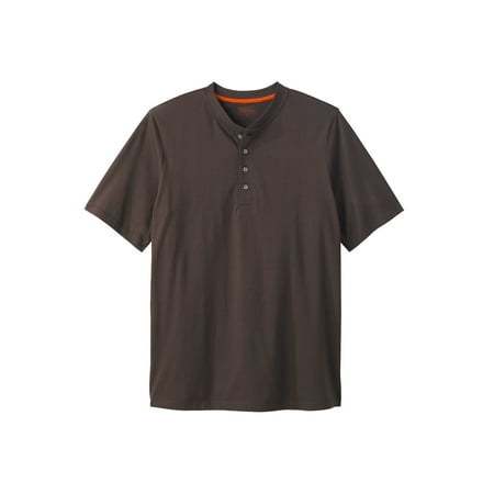 Boulder Creek By Kingsize Men's Big & Tall Heavyweight Short-Sleeve Henley Shirt