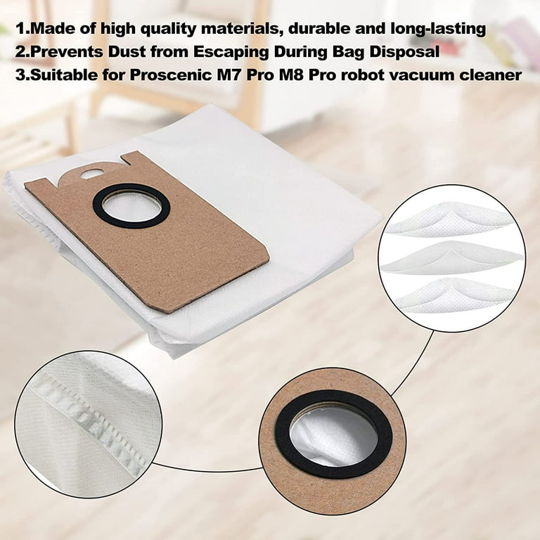 VACUSHOP 5 Pcs Leakproof Dedicated Large Capacity Dust Bags for