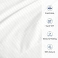 thumbnail image 5 of 600-Thread Count Egyptian Cotton Twin Round Bed Sheet Set – Fits 72" Diameter Mattress, 25-30" Deep Pocket – Stripe White, Twin 72" Diameter, 5 of 6