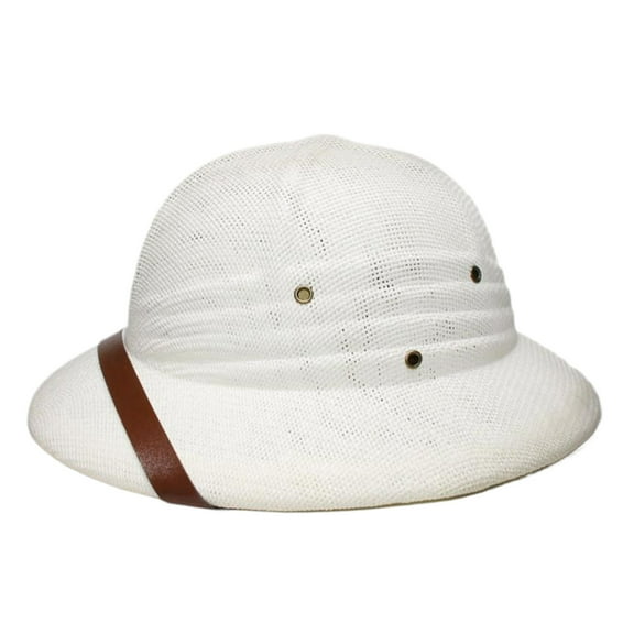 Elegant PU Belt Straw Hat Handwoven Breathable Elegant PU Belt Belt Hat Holiday Vacation Hat Western Sun Hat