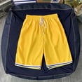 thumbnail image 2 of BKQCNKM Mens Shorts Shorts Men Summer Breathable Sports Shorts Student Shorts Basketball Game Pants Teen Slacks Beach Pants Hawaiianss Shorts Gym Shorts Men Yellow Xxl, 2 of 7