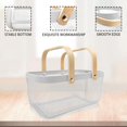 thumbnail image 2 of Picnic Harvest Basket Wire Metal Mesh Steel Garden Basket - Produce Storage Basket Multi-Functional Fruit Vegetable Egg Picking Baskets with Handles - Ideal for Kitchen, Bathroom, 2 of 9