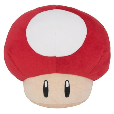 Super Anime Store Super Mario All Star Collection Red Super Mushroom Plush, 6"
