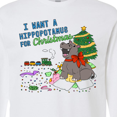 thumbnail image 4 of Inktastic I Want a Hippopotamus for Christmas Long Sleeve T-Shirt, 4 of 5