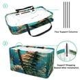 thumbnail image 4 of Hippocampus Large Capacity Reusable Beach Bag with Storage Bins and Shopping Basket - Foldable Oxford Cloth Tote for Beach, Pool, and Laundry, 4 of 7