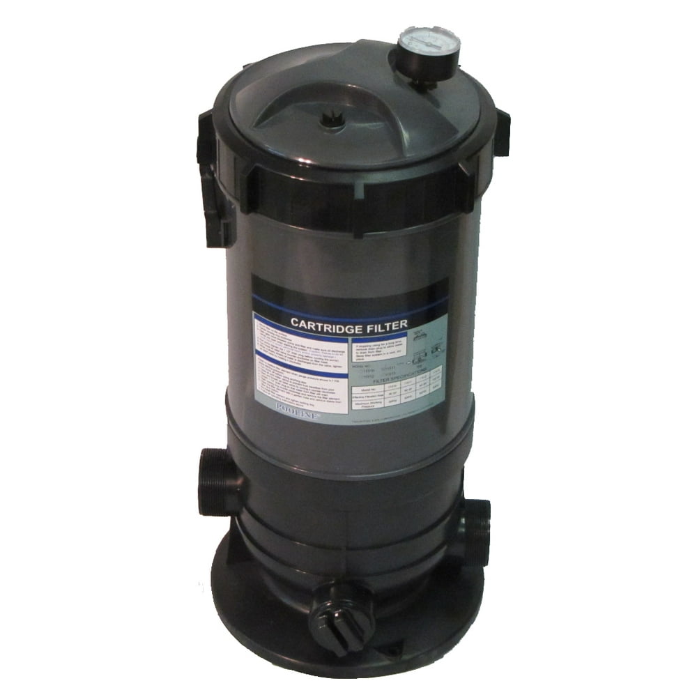 Cartridge Filter and Pressure Gauge with Union Fittings for Swimming