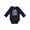 Navy, variant on CHD Awareness Month Boys or Girls Long Sleeve Baby Bodysuit
