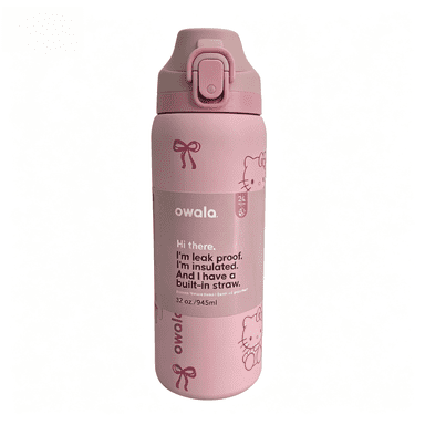 32oz Cute Character Insulated Water Bottle with Built-in Straw and Leak Proof Lock Lid, Double Wall Stainless Steel Travel Tumbler for Girls