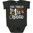 thumbnail image 3 of Inktastic Yes, This is My 1st Rodeo Cowboy Hat with Red Band, Lasso Boys or Girls Baby Bodysuit, 3 of 5