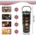 thumbnail image 3 of 30 oz Goth Moon Tumbler with Handle Flip Straw Gothic Flower Coffee Mug Leak Proof Insulated Cup Water Bottle Witchy Decor Gifts for Women, 3 of 6