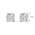 thumbnail image 6 of SuperJeweler 2 Carat Total Weight Colorless Lab Grown Diamond Stud Earrings In 14K White Gold For Women, 6 of 6