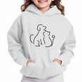 thumbnail image 2 of lcziwo Hoodies for Teen Girls Boys Cute Graphic Hooded Sweatshirts Trendy Casual Youth Hoody Fall Winter Preppy Clothes White 140, 2 of 5