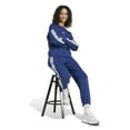thumbnail image 3 of Women's adidas Essentials 3-Stripes Fleece Sweatshirt Color: Shadow Brown White Size: MEDIUM, 3 of 4