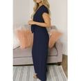 thumbnail image 2 of Coduop Women's Casual V Neck Wasit Belted Wide Leg Loose Jumpsuit Romper, 2 of 4