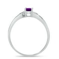 thumbnail image 5 of 10k White Gold Oval Amethyst And Diamond Ring, 5 of 6