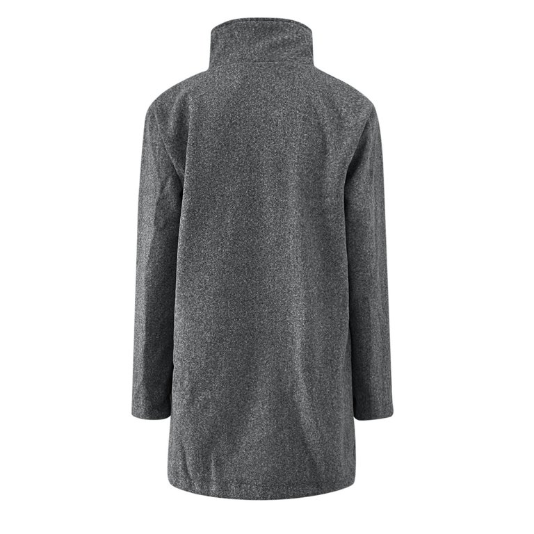 women's plus size dress coats Agnes Orinda Winter Elegant Notched Lapel Single Breasted Trench Coat 1X Black : Clothing, Shoes & Jewelry 43.5/ 110 cm Waist TQWQT Wool Blend Pea Coats