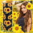 thumbnail image 6 of Sunflower Tumbler,20 Oz Skinny Tumbler with Lid and Straw,Birthday Gifts for Women Mom Daughter Girlfriend Teenage Girls Bridesmaid,Sunflower Travel Iced Coffee Cup Mug, 6 of 6