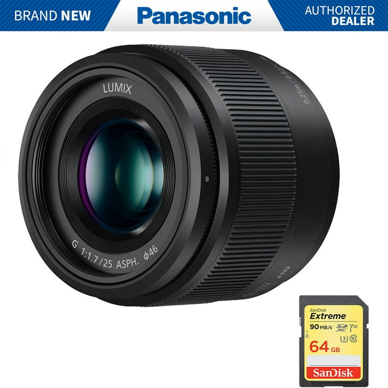 Panasonic - ★良品★ パナソニック G 25mm F1.7 ASPH H-H025 Panasonic LUMIX G H-H025K Camera Lens - 25mm F1.7 for Micro