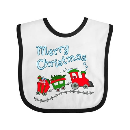 

Inktastic Merry Christmas Train with Presents Gift Baby Boy or Baby Girl Bib