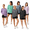 1 Black 1 Gray 1 Blue 1 Purple 1 Dark Pink 1 Green-Medium, variant on 6 Pack Small Women's Athletic Workout Tops, 1 Black 1 Gray 1 Blue 1 Purple 1 Dark Pink 1 Green, Dry Fit UPF 50+ Gym Tees