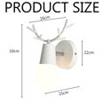 thumbnail image 5 of Lámpara de pared creativa con cabeza de ciervo nórdica, material de hierro resistente y resistente a la corrosión, cuerpo de lámpara giratorio con capacidad de ajuste de 360°, bombilla recomendada:, 5 of 5